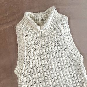 Sleeveless knit sweater from Anthropologie.